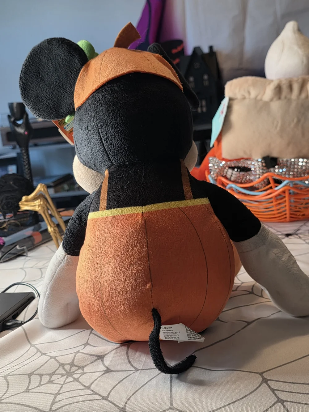 Disney Minnie Mouse Pumpkin Plushy- Orange, Black & Green